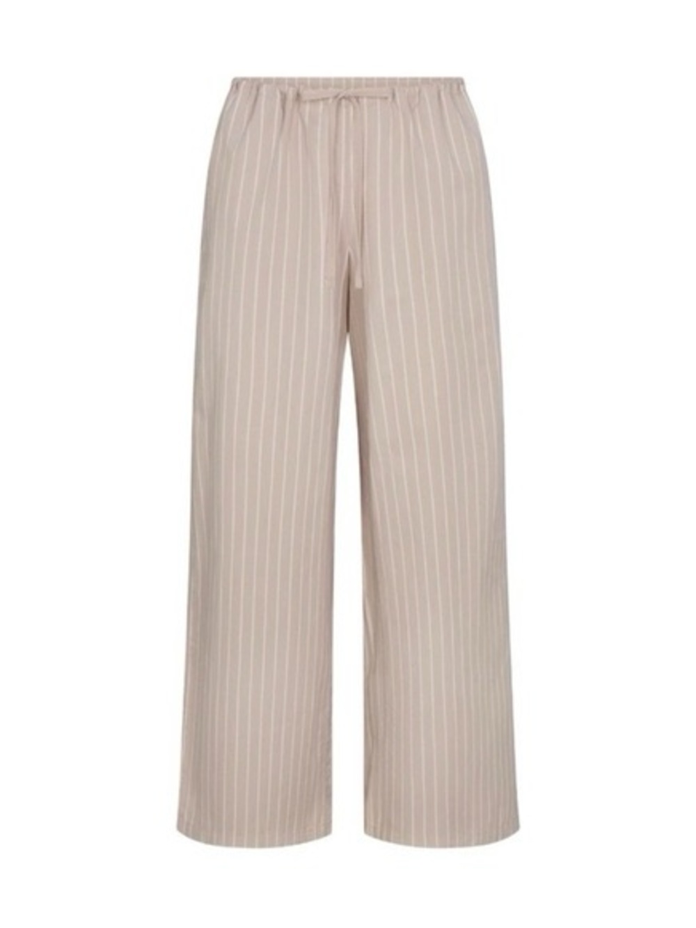 NWT SKIMS Cotton Poplin Pants Stone Stripe Straight Wide Leg - XS